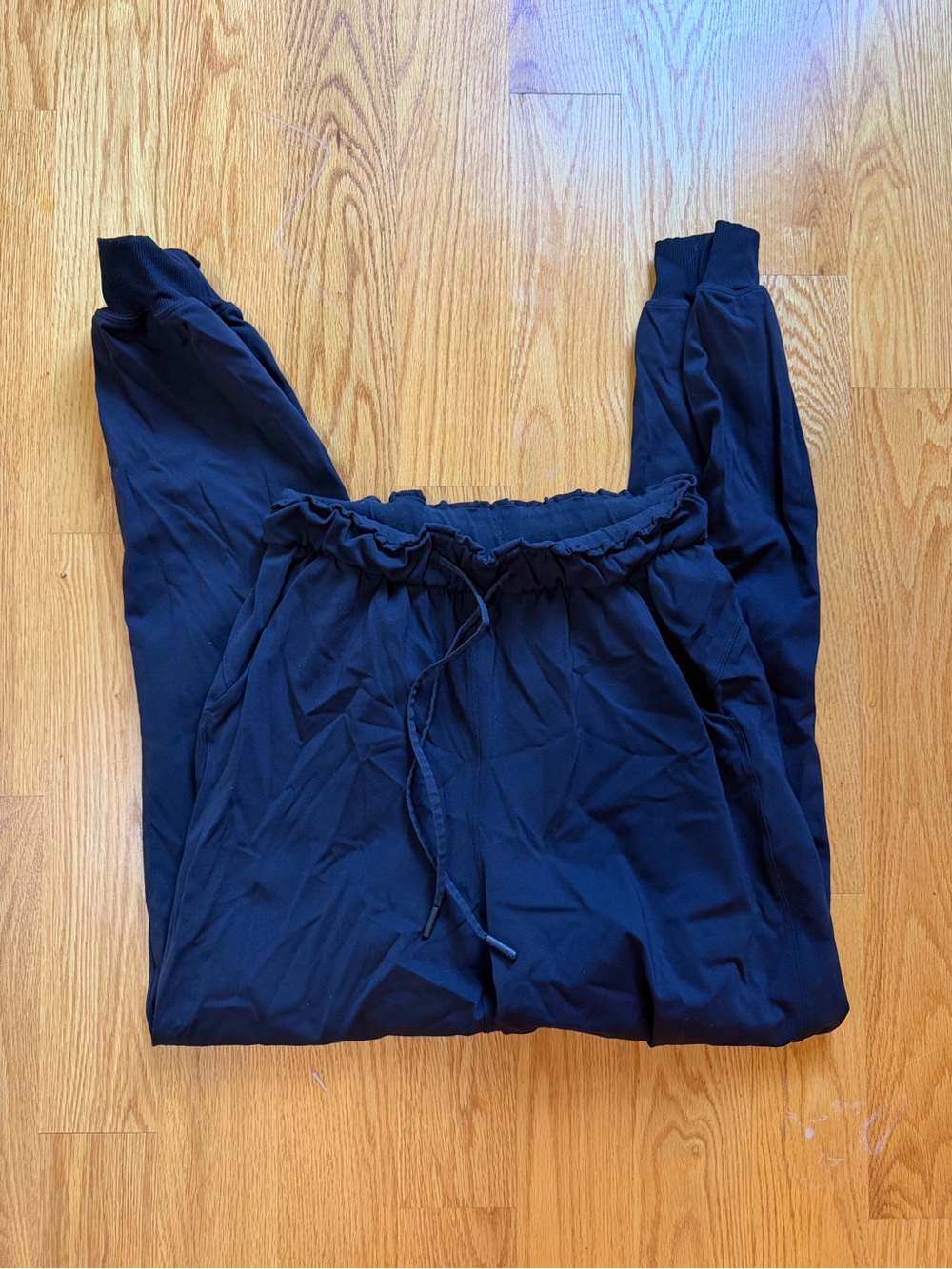 Lululemon Women's Black Jogger Pants with Drawstring Waist